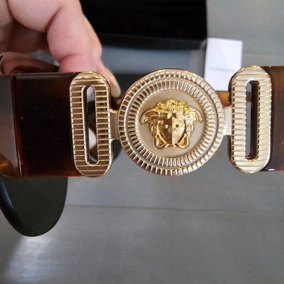 Versace Men's Havana Aviator 48 mm Sunglasses VE4391 531771 - Picture 5 of 16